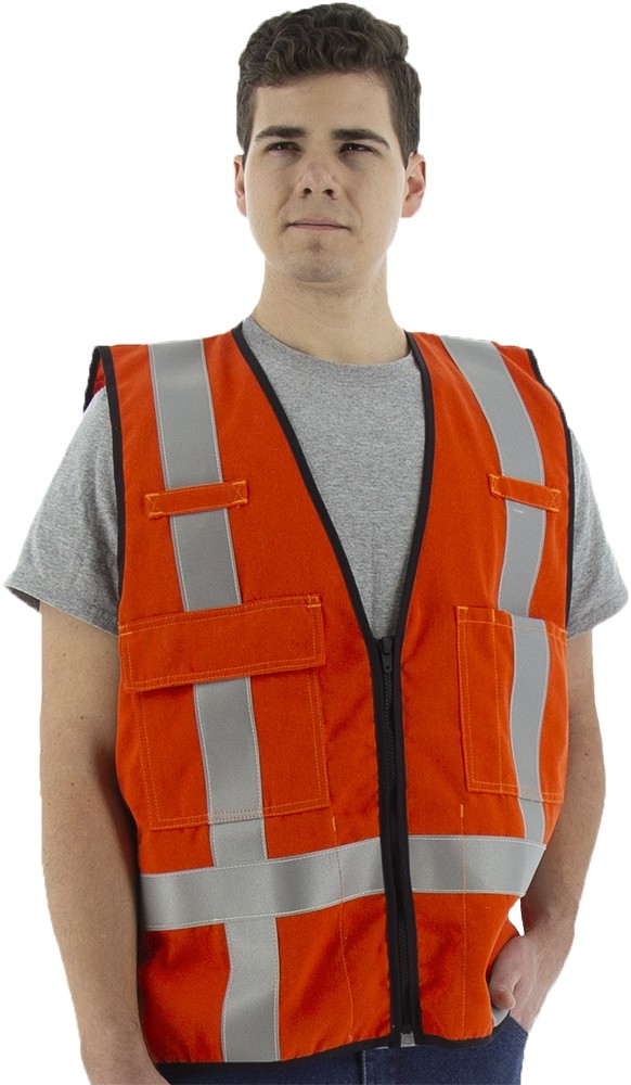Majestic Flame Resistant Orange Safety Vests | CriticalTool